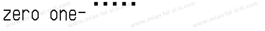zero one字体转换